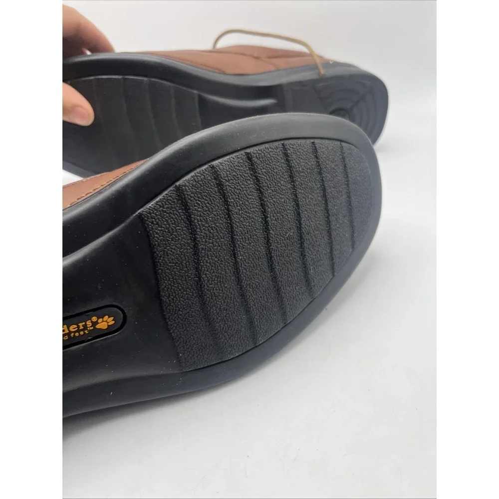 Padders Taxi Dress Loafers Mens 10.5 Leather Waterproof Brown Dual Fit Wide